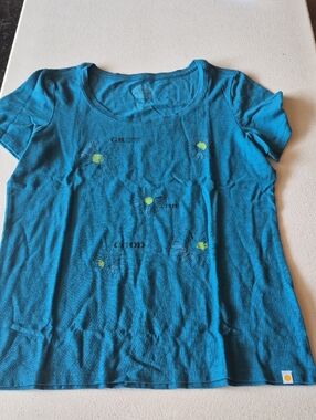 Life Is Good Teal Short-Sleeve Daisy Tee with Yellow Centers